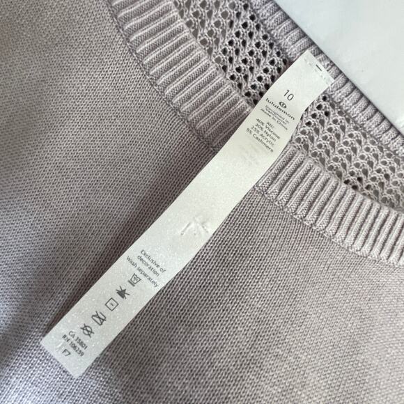 Lululemon Back to Balance LS Sweater Cashlu in Iced Iris Size 10 NWOT - Picture 4 of 7